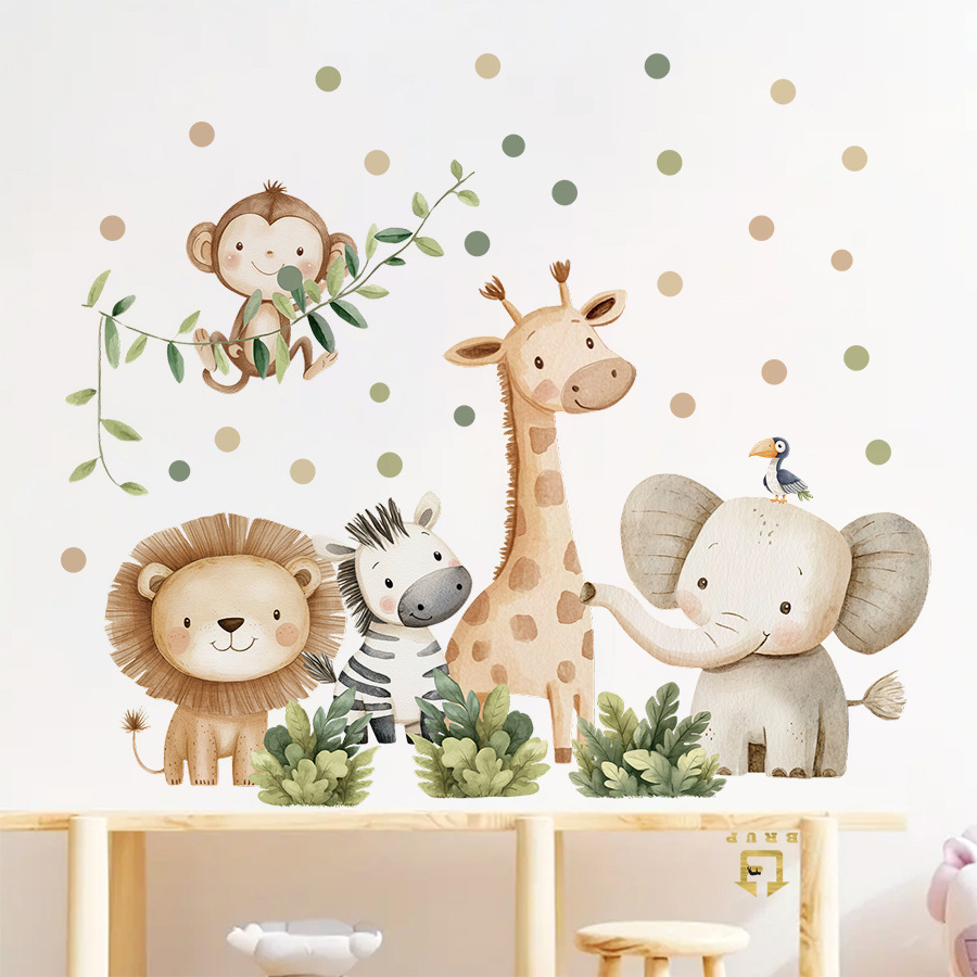 Boho Forest Animals Wall Stick - Baby Nursery Boy recension och pris