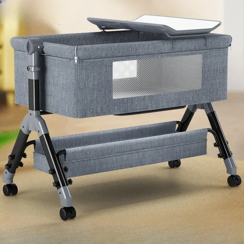 Movable Splicing Crib Foldable - Baby Nursery Trolley recension och pris