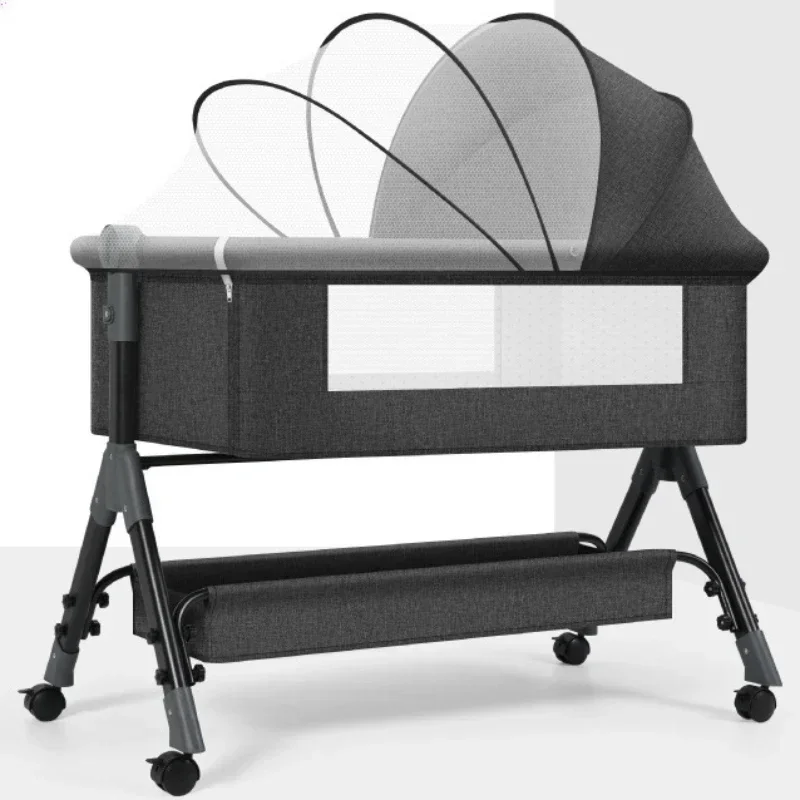 Movable Splicing Crib Foldable - Baby Nursery Trolley recension och pris
