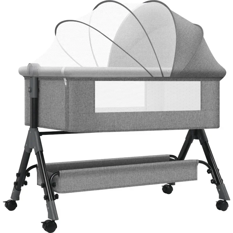Movable Splicing Crib Foldable - Baby Nursery Trolley recension och pris
