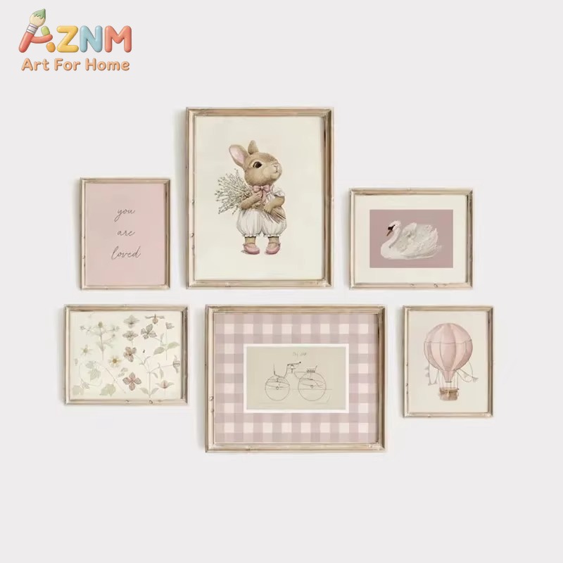 Bunny Nursery Canvas Wall Art  - Baby Nursery Frames recension och pris