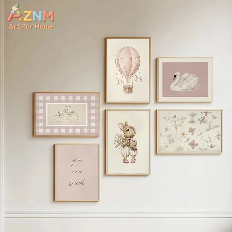 Bunny Nursery Canvas Wall Art  - Baby Nursery Frames recension och pris