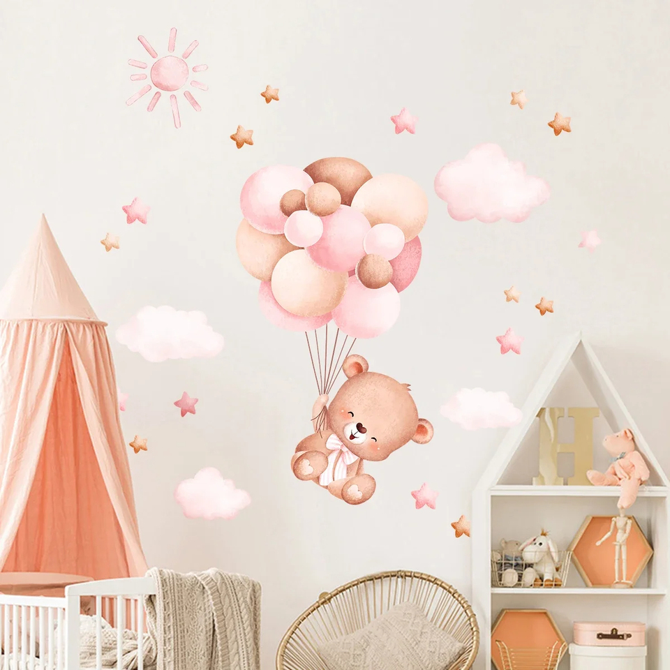 Watercolor Cartoon Balloon Bea - Baby Girl Nursery Quotes recension och pris