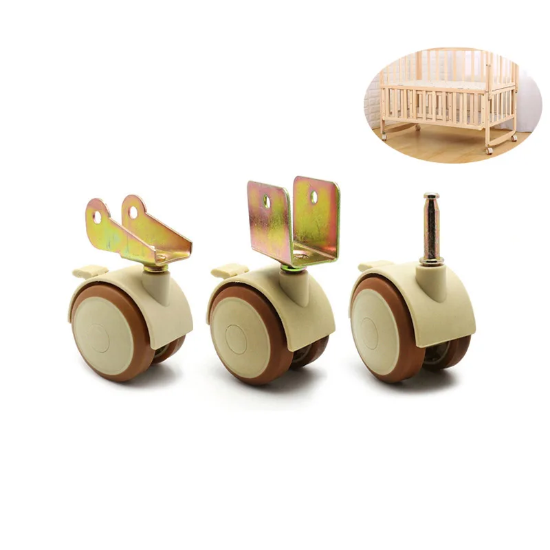 4Pcs 2'' Furniture Crib Swivel - Baby Nursery Trolley recension och pris