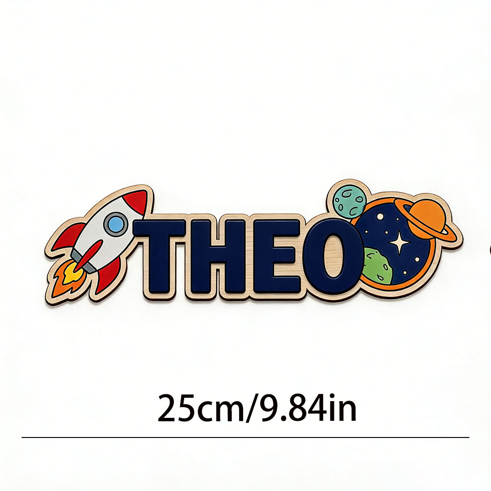 Personalized Space Rocket Name - Baby Nursery Boy recension och pris