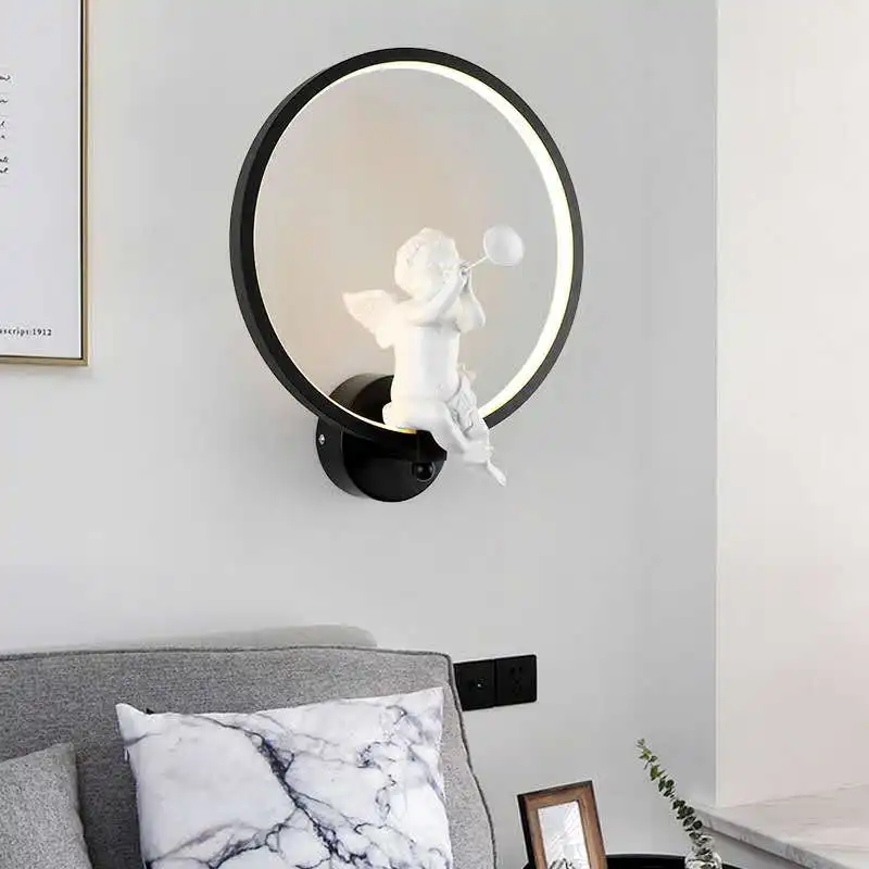 Nordic Warm Angel Wall Lamp Mo - Baby Nursery Wall Lights recension och pris