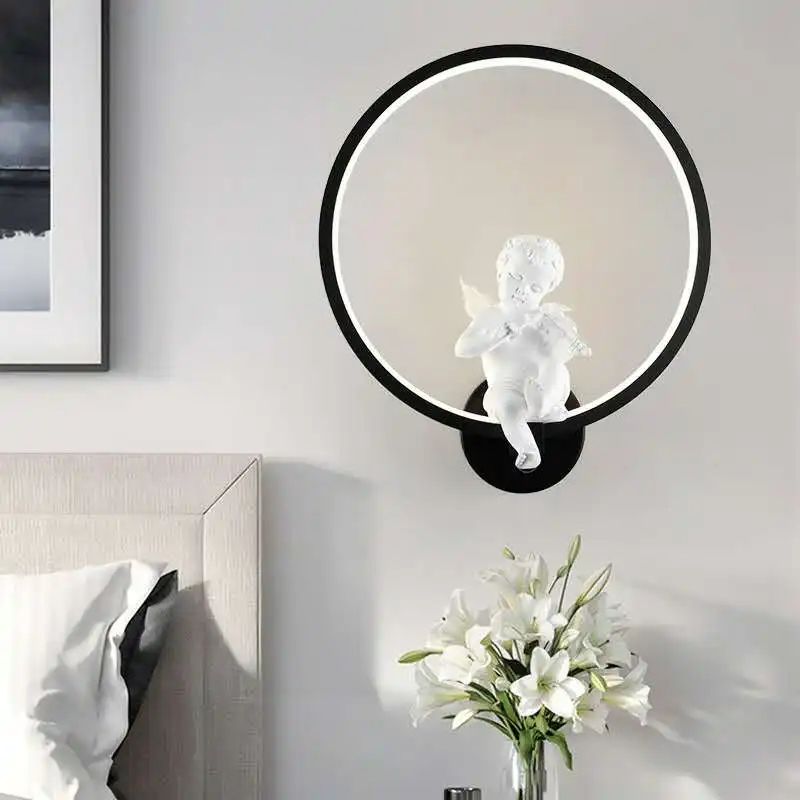 Nordic Warm Angel Wall Lamp Mo - Baby Nursery Wall Lights recension och pris