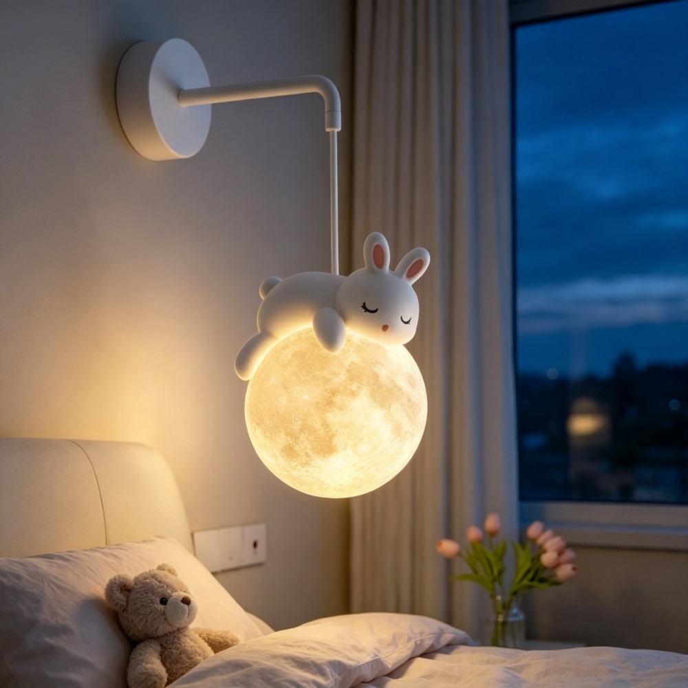 Cute Animal Wall Lamp White Ra - Baby Nursery Wall Lights recension och pris