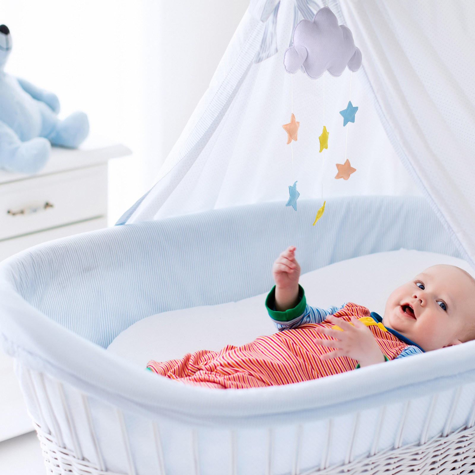 Lovely Cloud Star Felt Wall Ha - Baby Nursery Light Fixture recension och pris