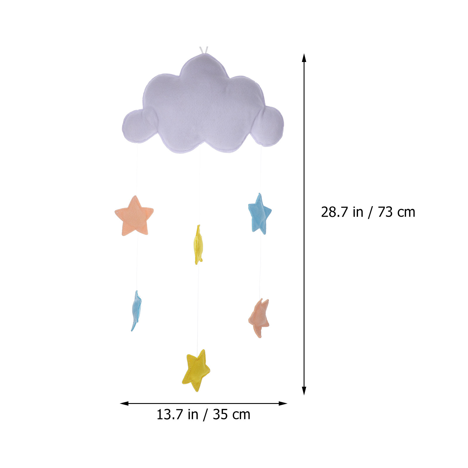 Lovely Cloud Star Felt Wall Ha - Baby Nursery Light Fixture recension och pris