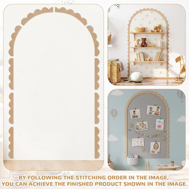 Wood Wall Arch Decor DIY Unfin - Baby Nursery Frames recension och pris